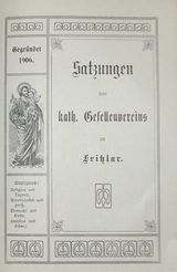  Gründungssatzung des katholischen Gesellenvereins Fritzlar